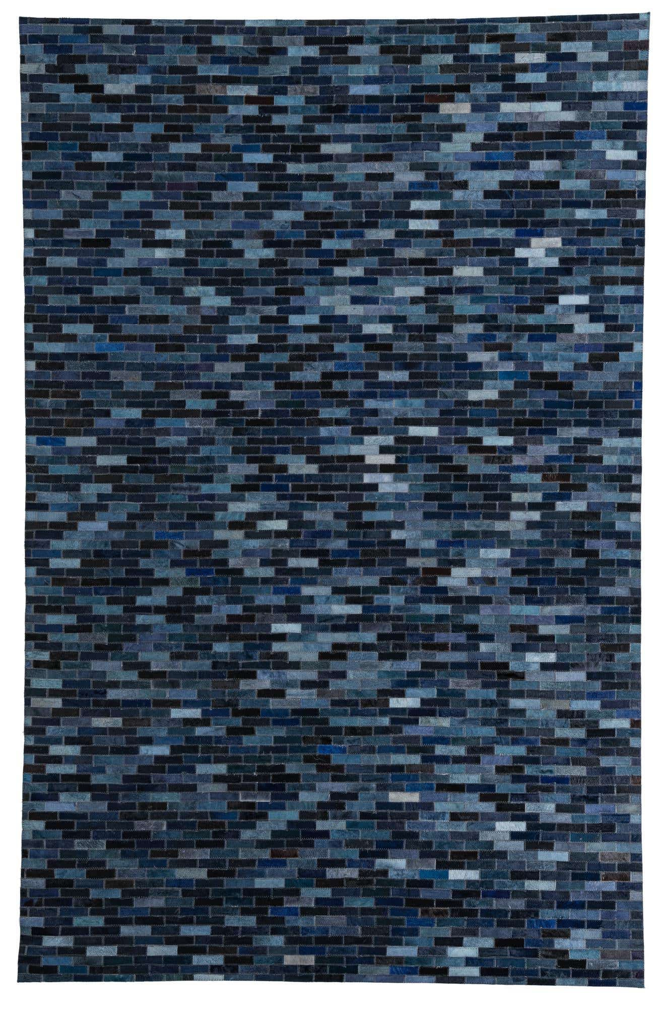 5' 2 x 8' Cowhide Leather Rug