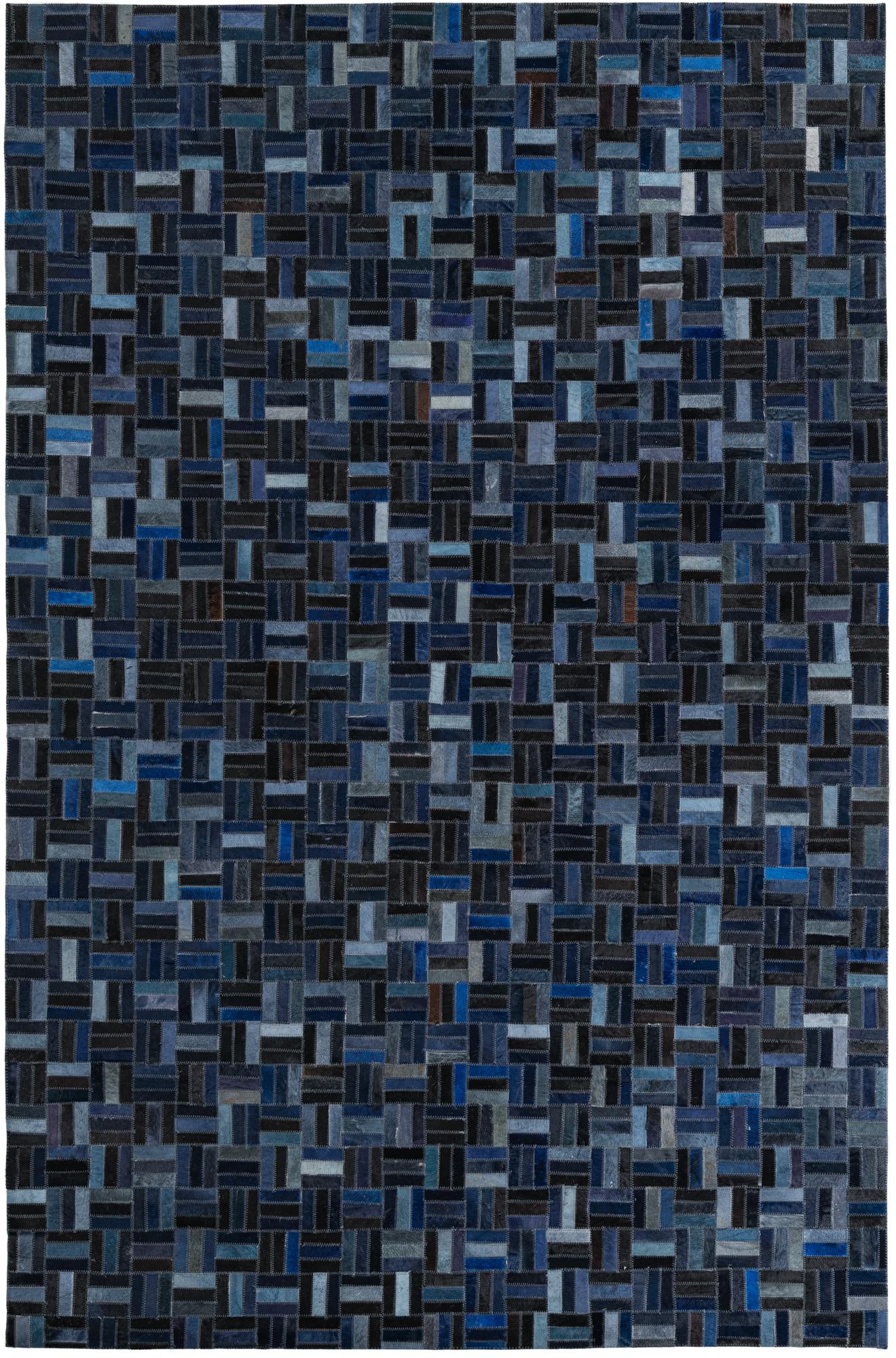 5' 1 x 7' 10 Cowhide Leather Rug