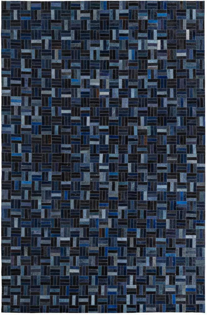 5' 1 x 7' 10 Cowhide Leather Rug