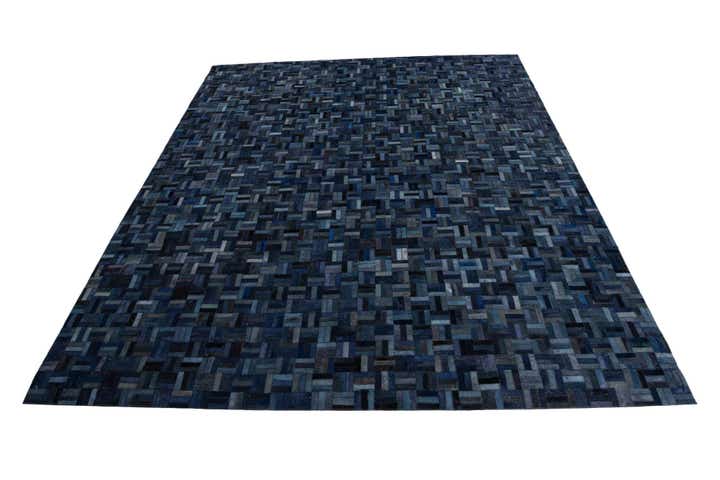 8' x 9' 9 Cowhide Leather Rug