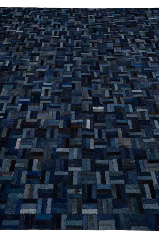 8' x 9' 9 Cowhide Leather Rug