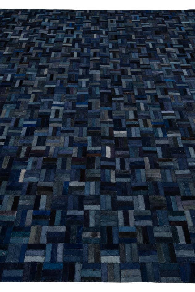 Detail image of 8' x 9' 9 Cowhide Leather Rug