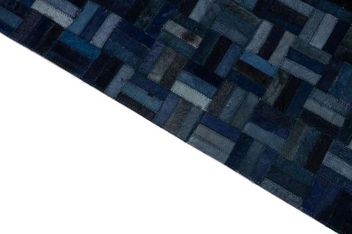 8' x 9' 9 Cowhide Leather Rug