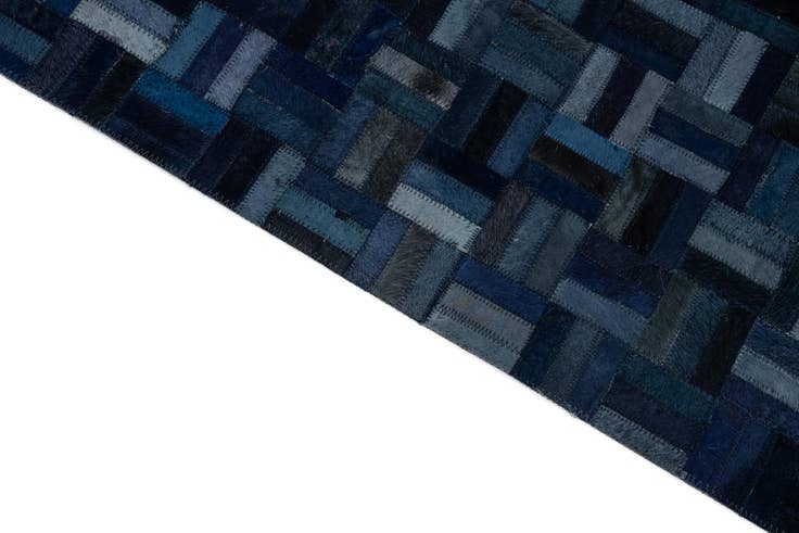 Detail image of 8' x 9' 9 Cowhide Leather Rug