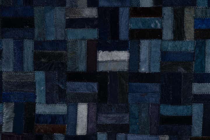 8' x 9' 9 Cowhide Leather Rug