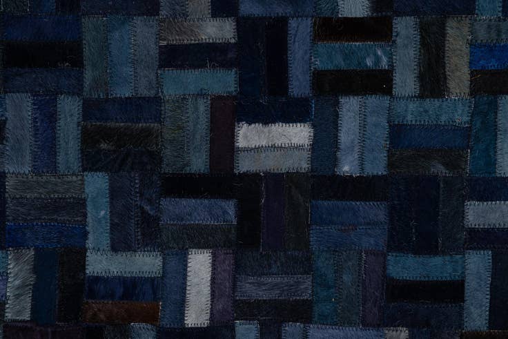 Detail image of 8' x 9' 9 Cowhide Leather Rug