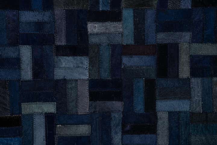 8' x 9' 9 Cowhide Leather Rug