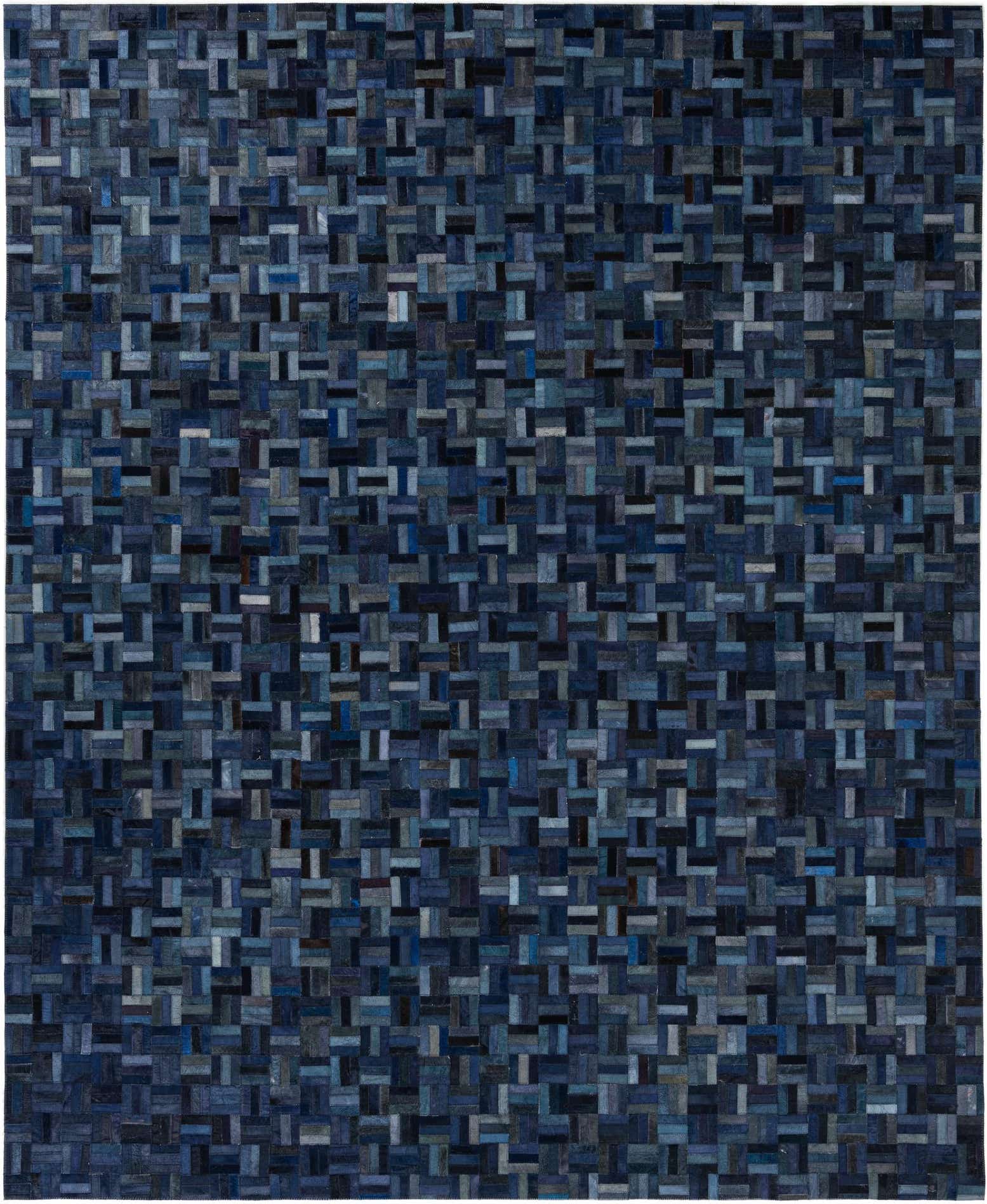 8' x 9' 9 Cowhide Leather Rug