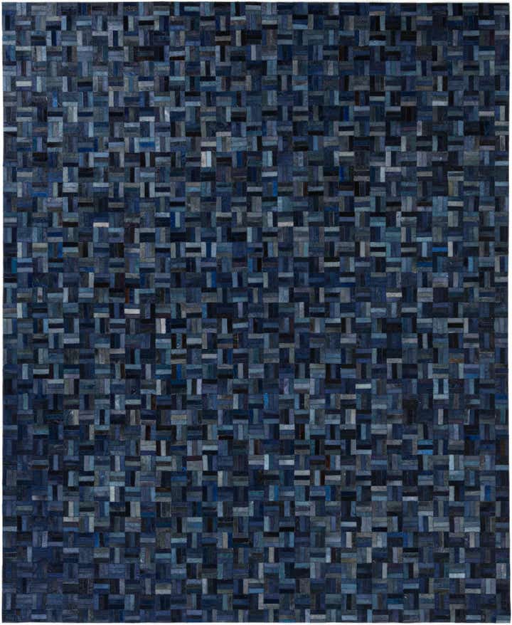 8' x 9' 9 Cowhide Leather Rug