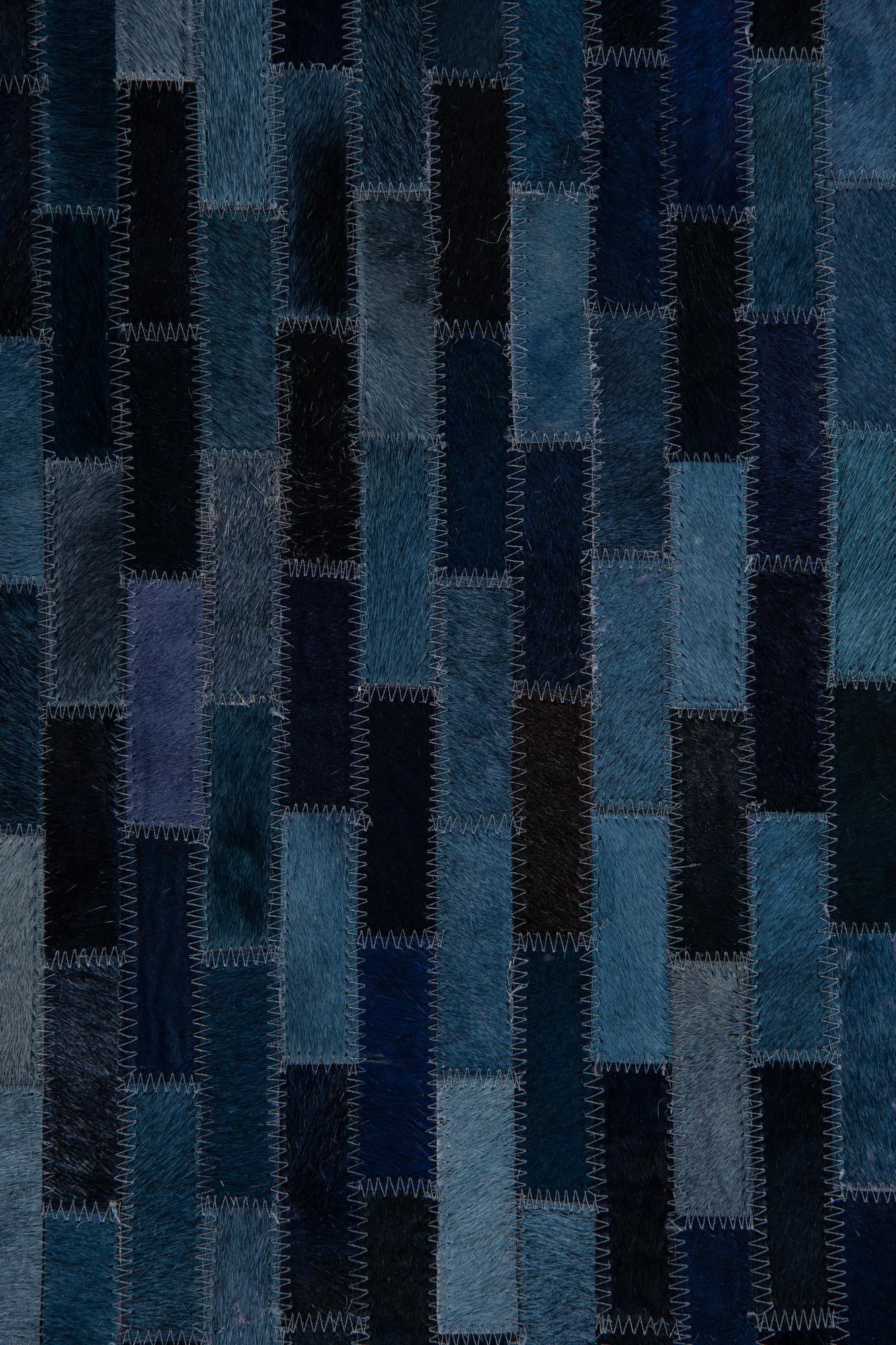 5' x 8' 1 Cowhide Leather Rug
