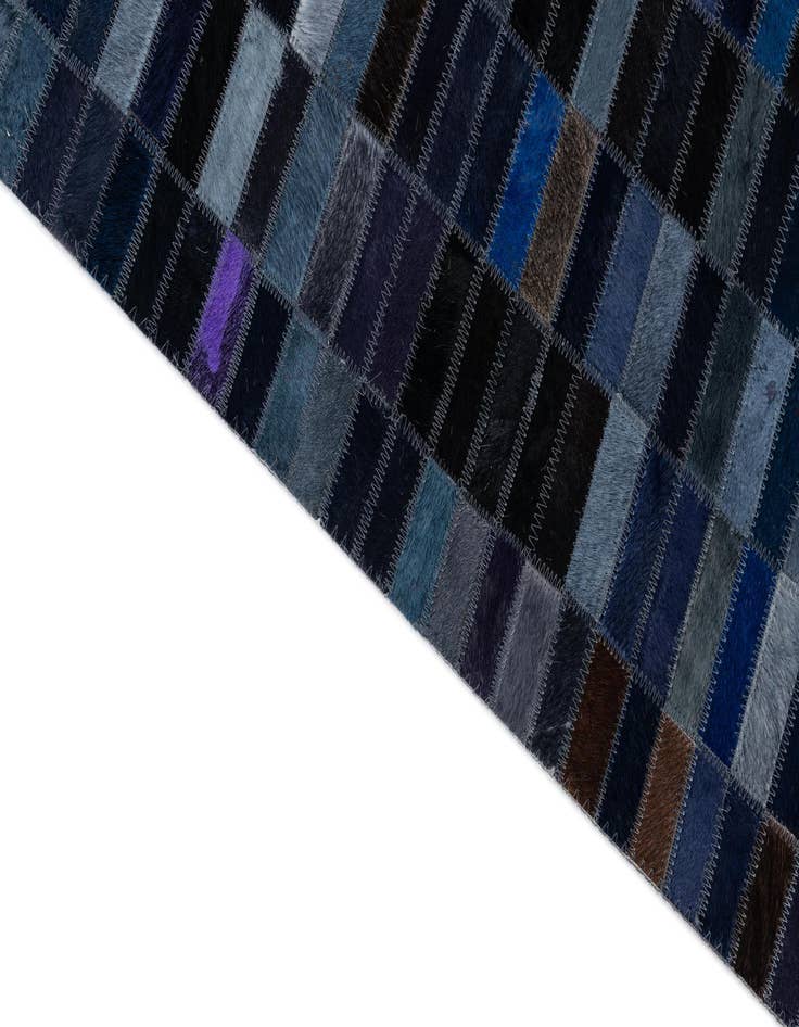 Detail image of 5' 2 x 7' 10 Cowhide Leather Rug