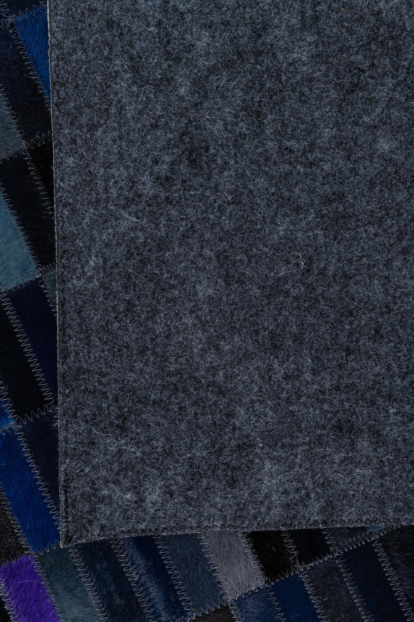 5' 2 x 7' 10 Cowhide Leather Rug