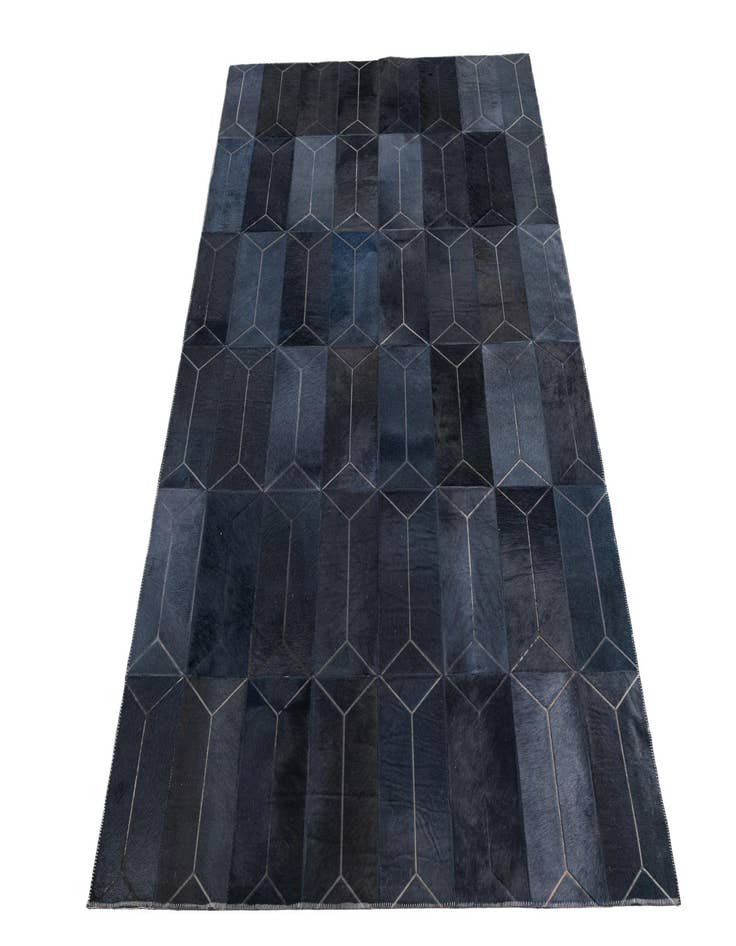 Detail image of 4' 1 x 6' Cowhide Leather Rug