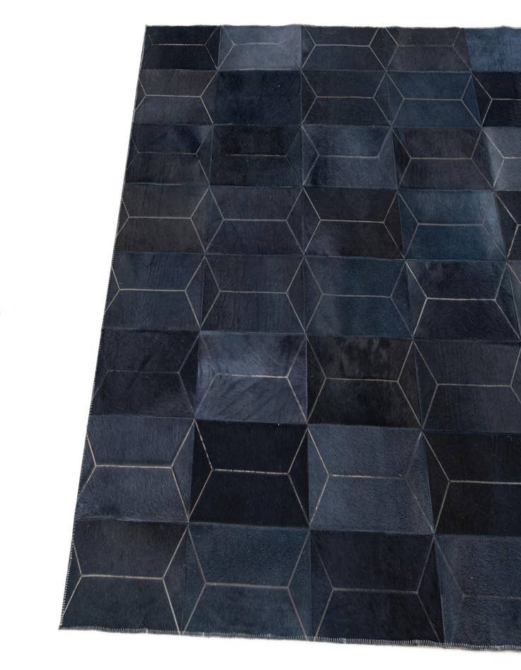 Detail image of 4' 1 x 6' Cowhide Leather Rug