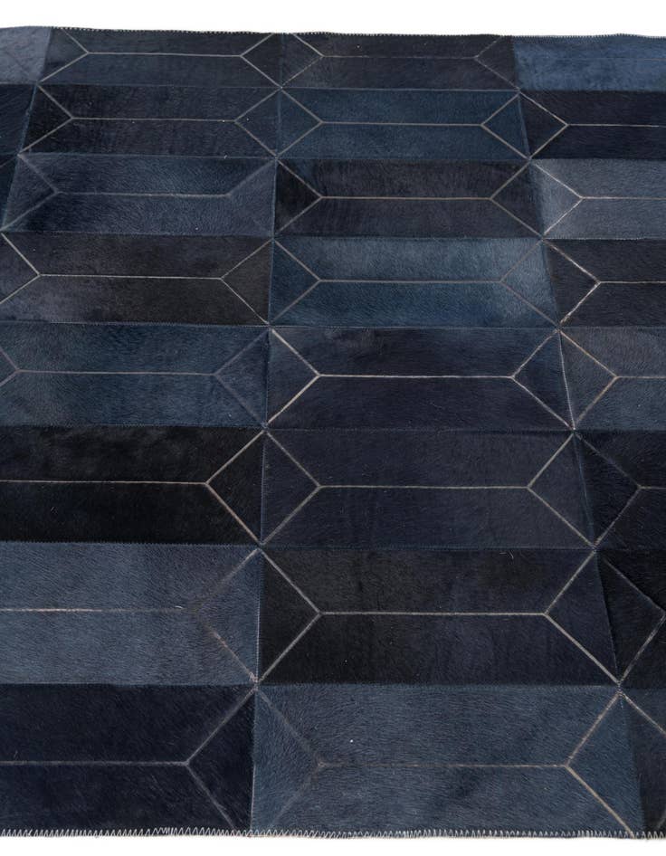 Detail image of 4' 1 x 6' Cowhide Leather Rug