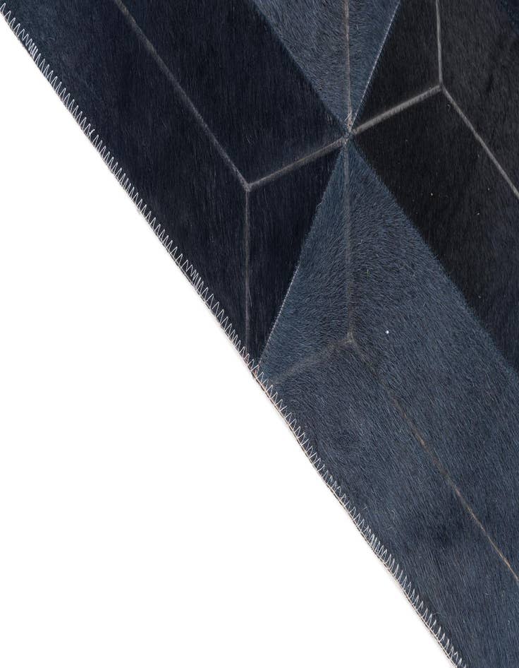 Detail image of 4' 1 x 6' Cowhide Leather Rug