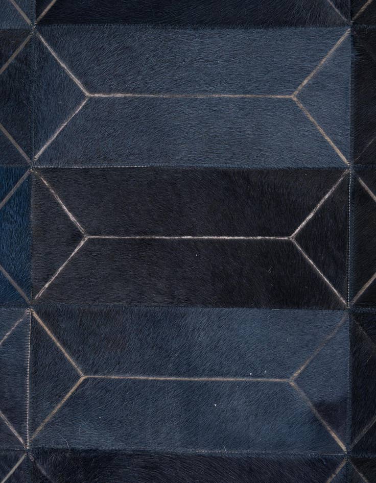 Detail image of 4' 1 x 6' Cowhide Leather Rug