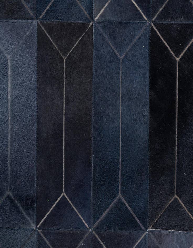 Detail image of 4' 1 x 6' Cowhide Leather Rug