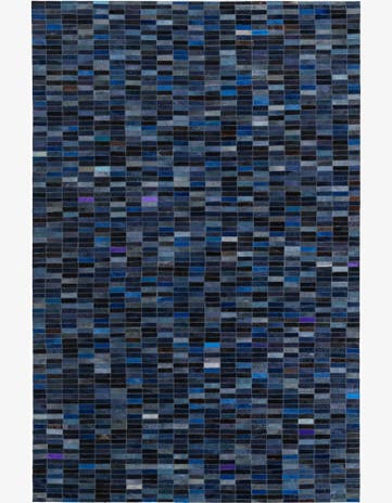 5' 2 x 7' 10 Cowhide Leather Rug