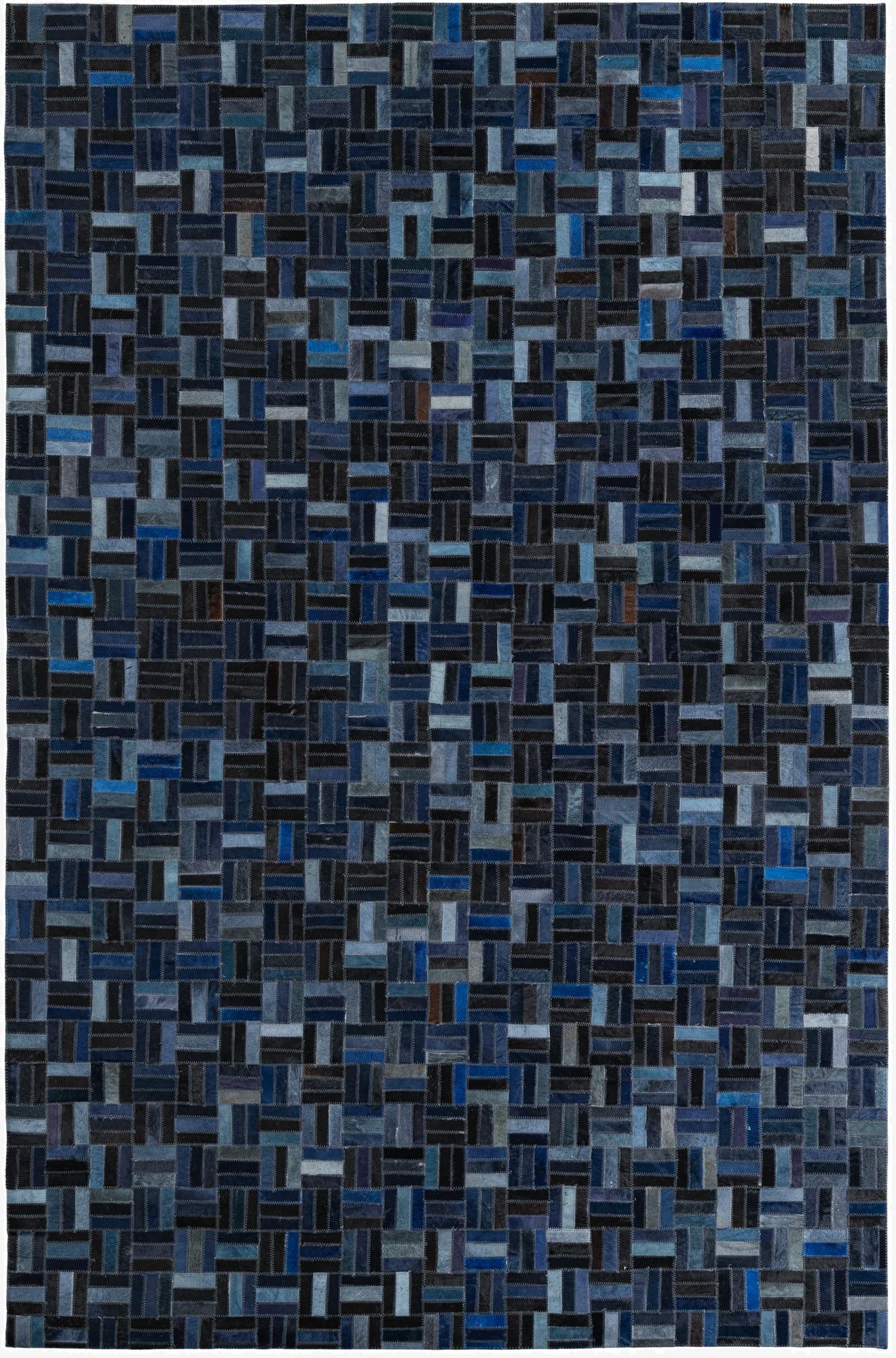 5' 1 x 7' 10 Cowhide Leather Rug