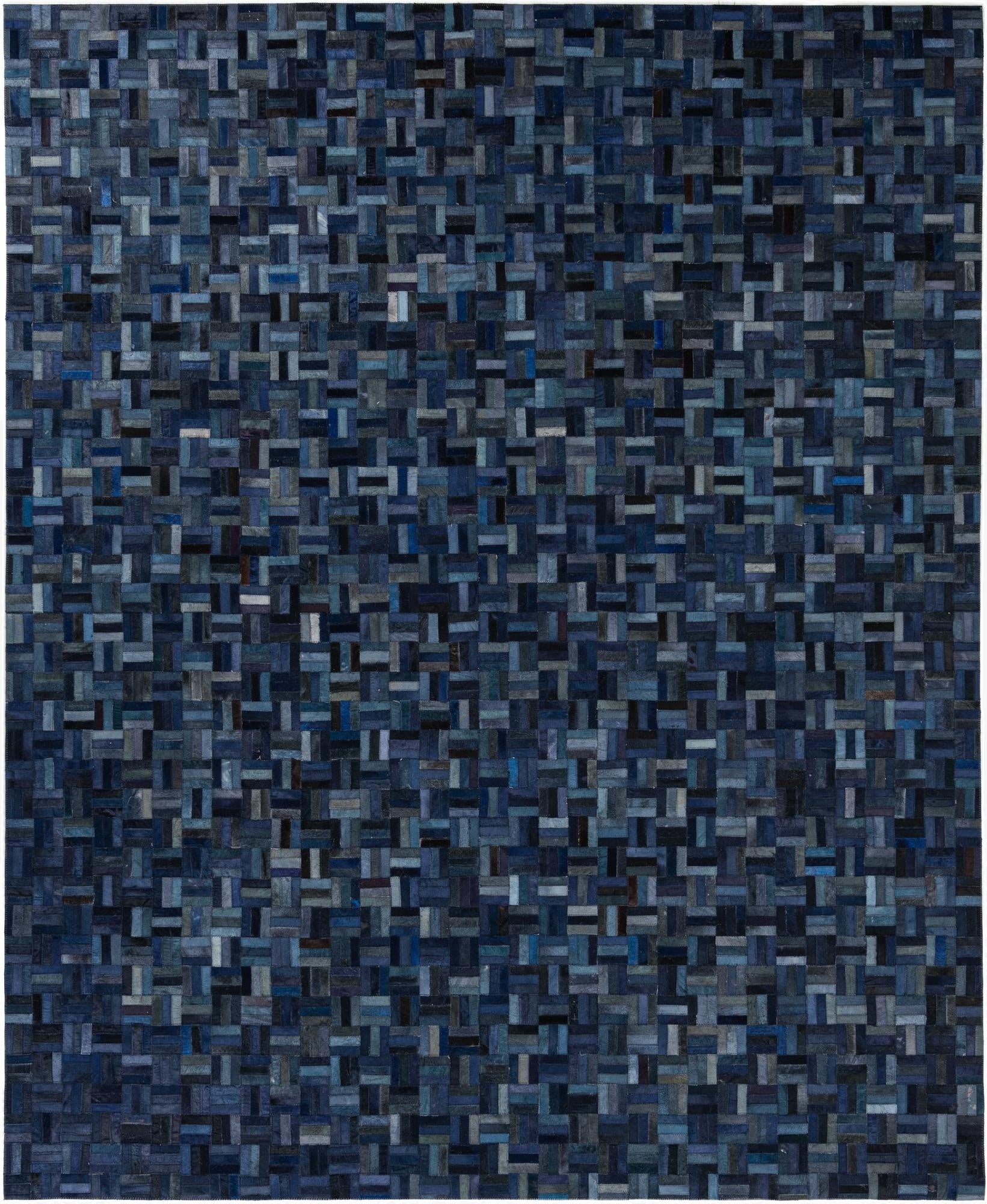 8' x 9' 9 Cowhide Leather Rug