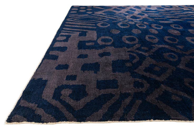 Detail image of 9' 6 x 12' 3 Hand Knotted Darya Wool Rug