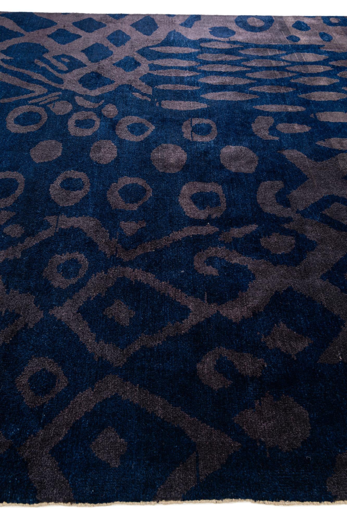 9' 6 x 12' 3 Hand Knotted Darya Wool Rug