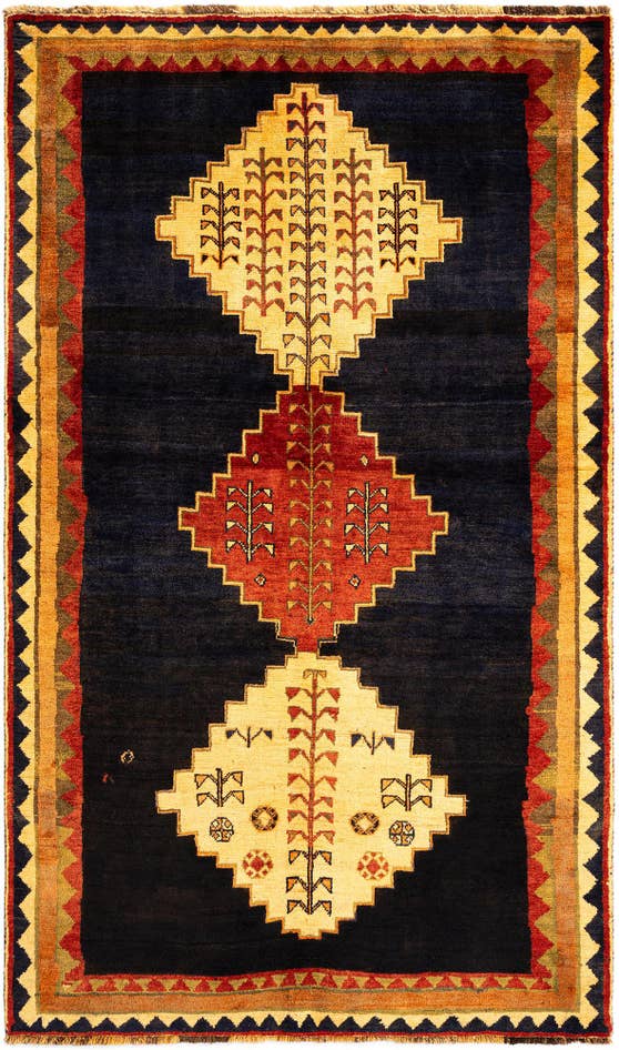 Detail image of 4' 8 x 7' 10 Gabbeh Wool Rug