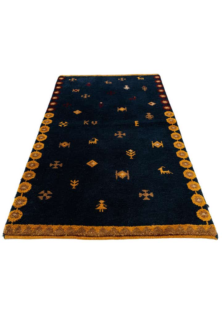 3' x 4' 11 Hand Knotted Gabbeh Wool Rug