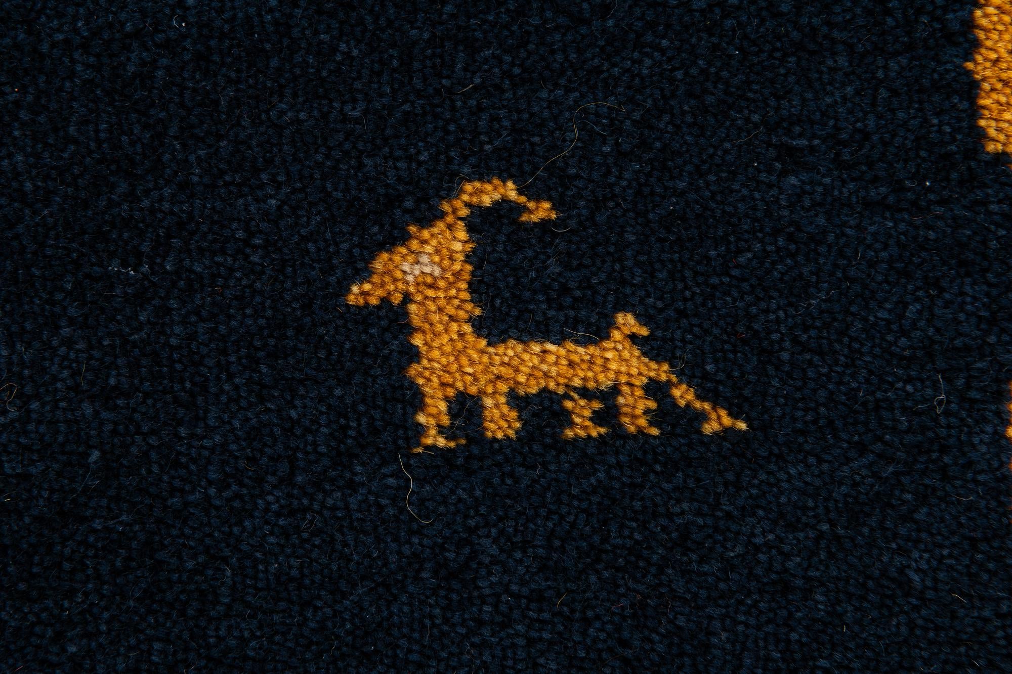 3' x 4' 11 Hand Knotted Gabbeh Wool Rug