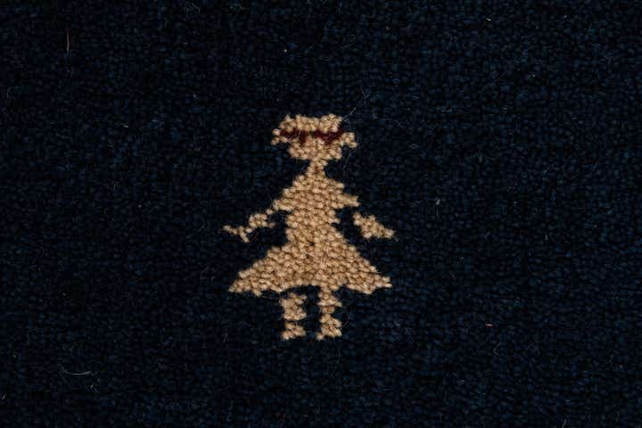 3' x 4' 11 Hand Knotted Gabbeh Wool Rug