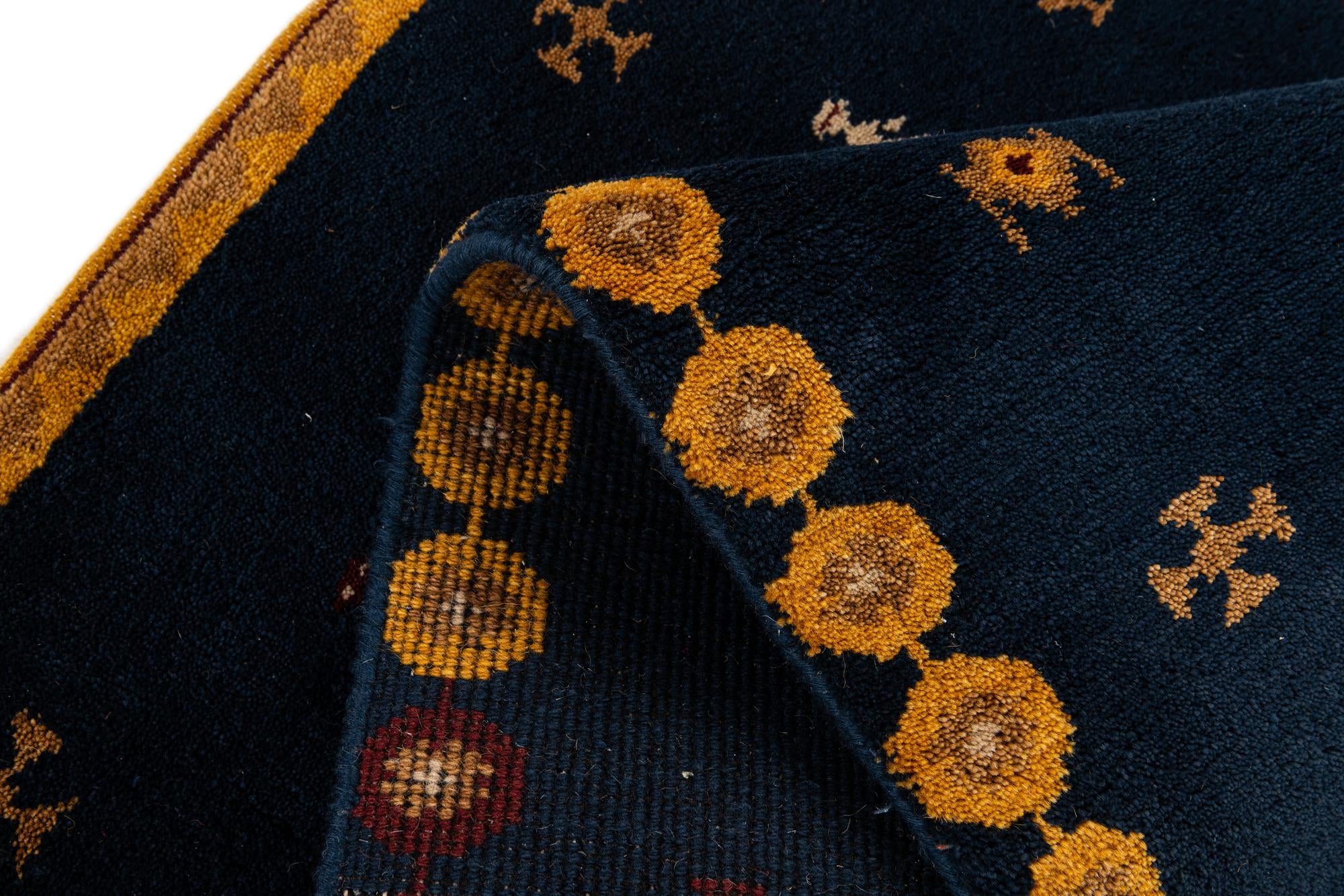 3' x 4' 11 Hand Knotted Gabbeh Wool Rug