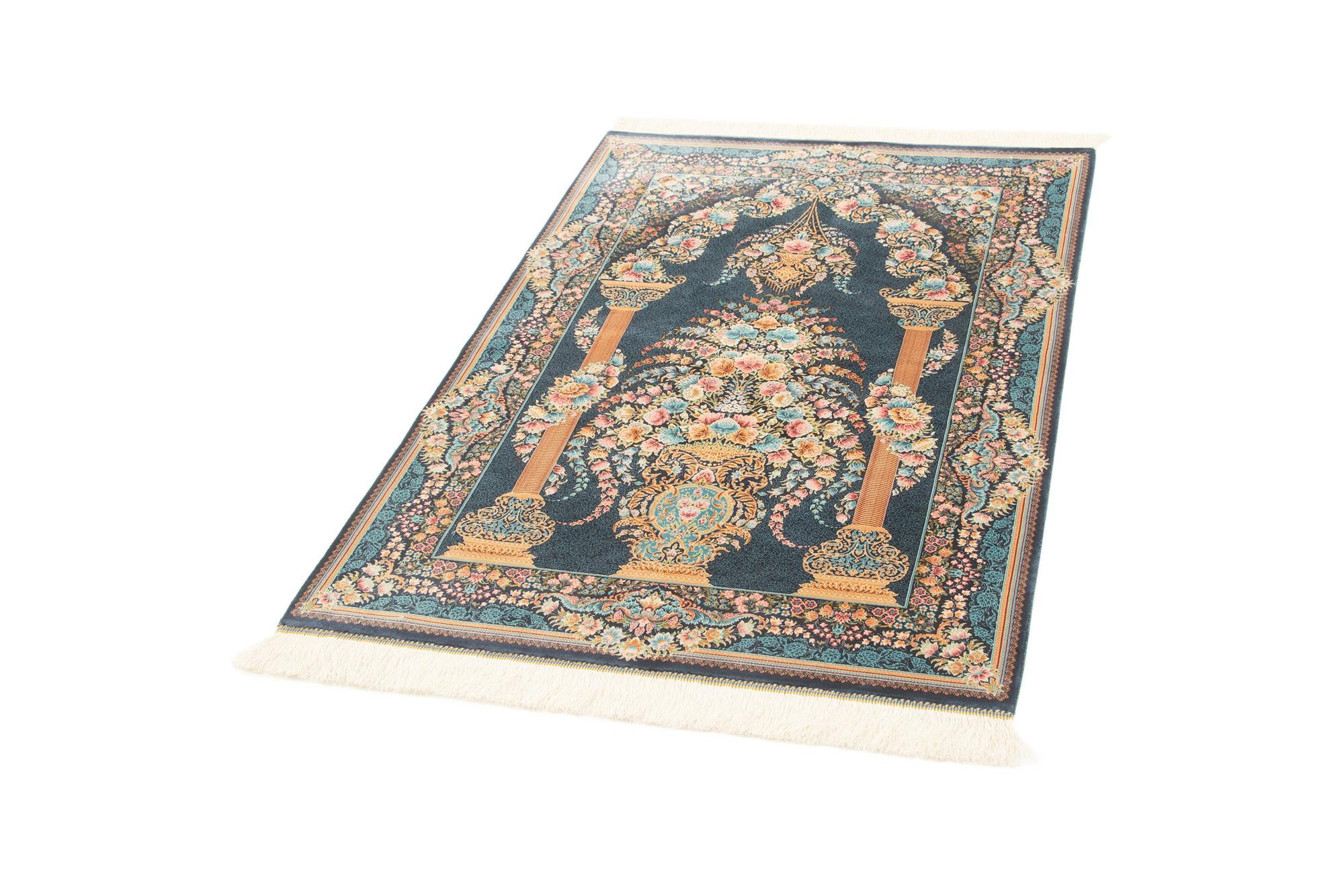 3' 2 x 4' 9 Ghom Design Rug