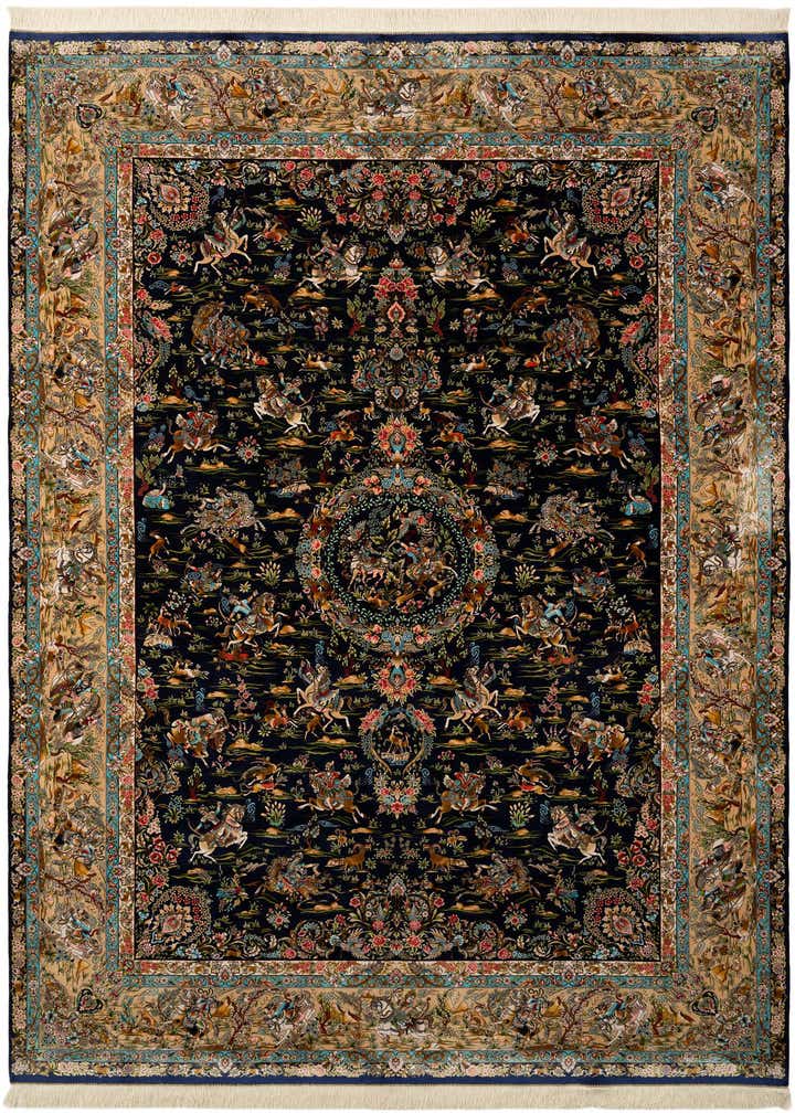 8' x 11' 4 Ghom Design Rug