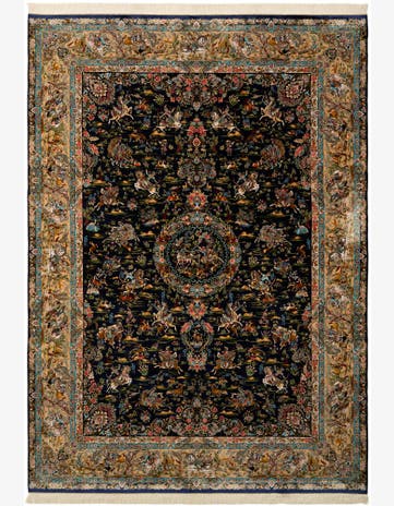 8' x 11' 4 Ghom Design Rug