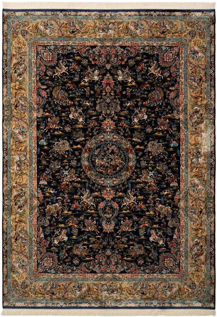 8' x 11' 4 Ghom Design Rug