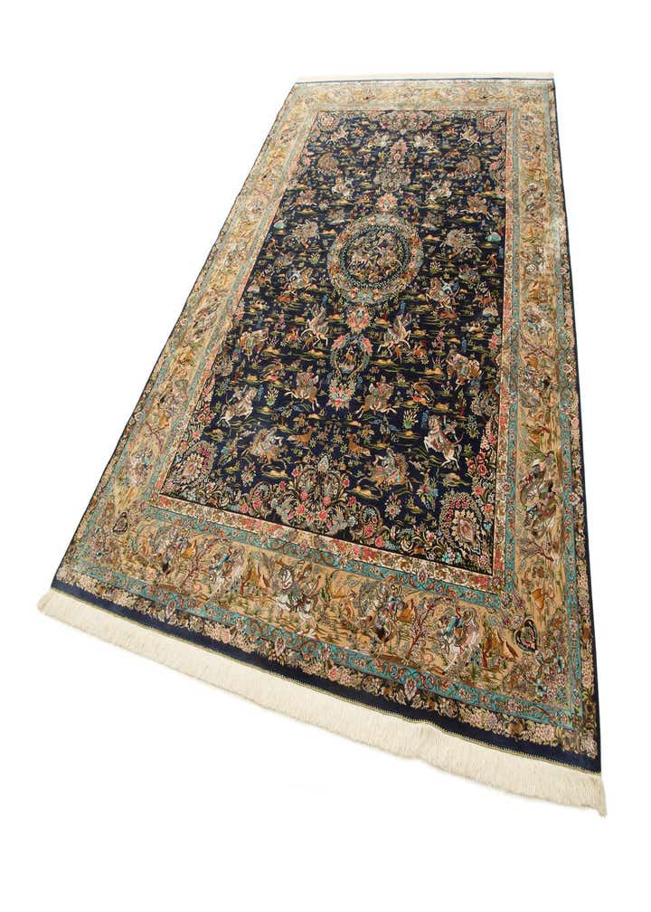 8' x 11' 4 Ghom Design Rug