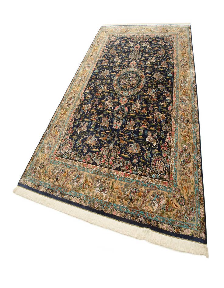 Detail image of 8' x 11' 4 Ghom Design Rug