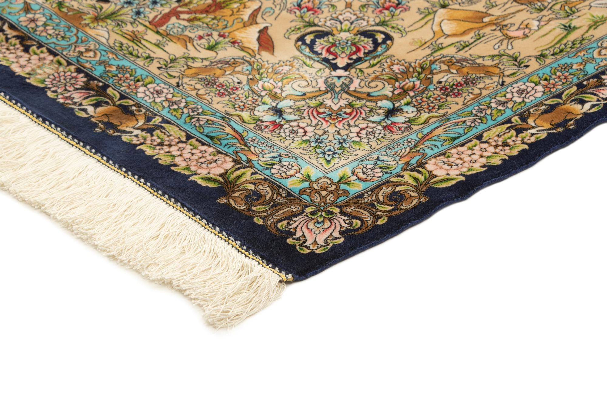 8' x 11' 4 Ghom Design Rug
