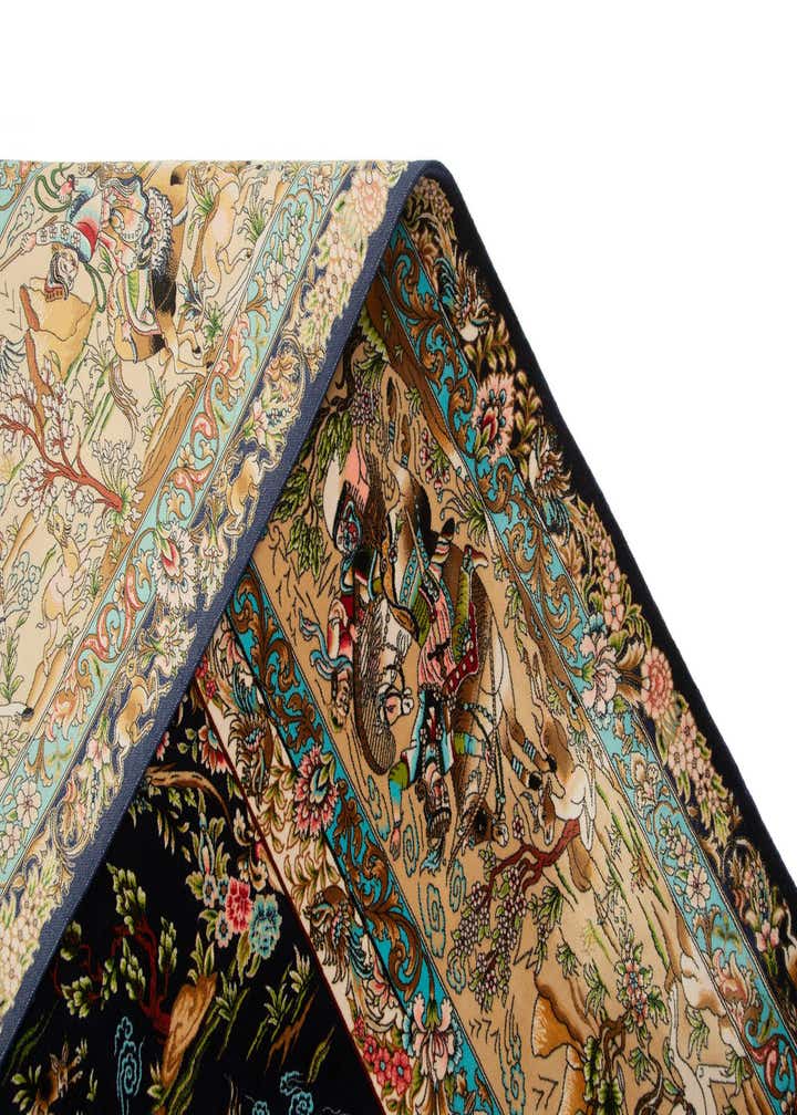 8' x 11' 4 Ghom Design Rug