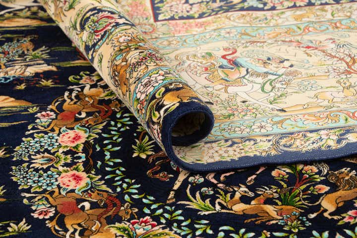8' x 11' 4 Ghom Design Rug