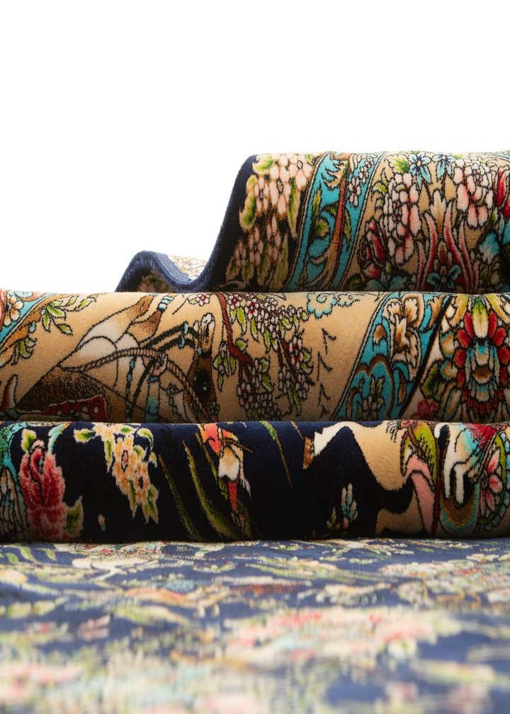 8' x 11' 4 Ghom Design Rug