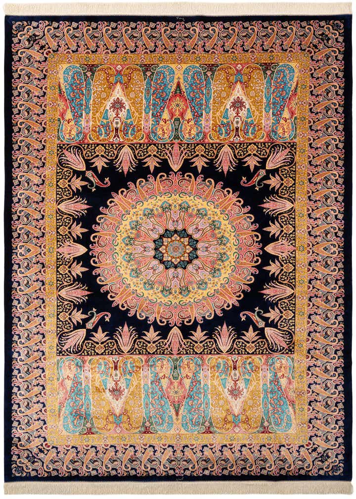 6' 7 x 9' 10 Ghom Design Rug