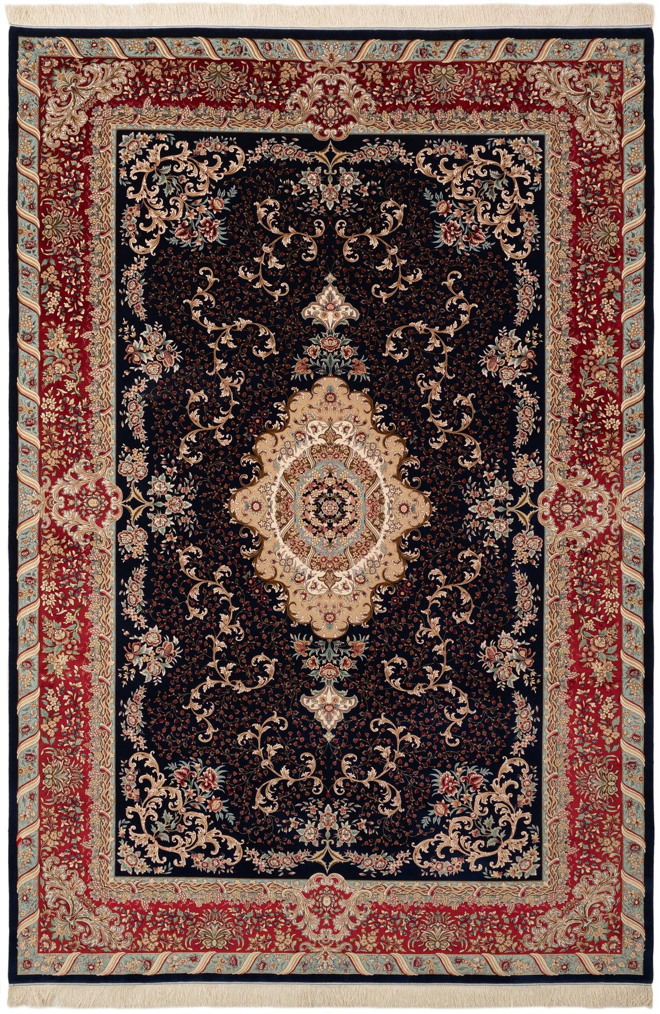 6' 5 x 9' 6 Ghom Design Rug