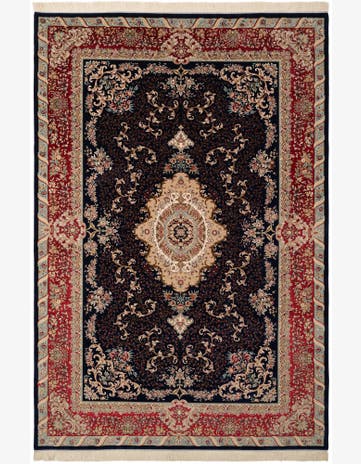 6' 5 x 9' 6 Ghom Design Rug