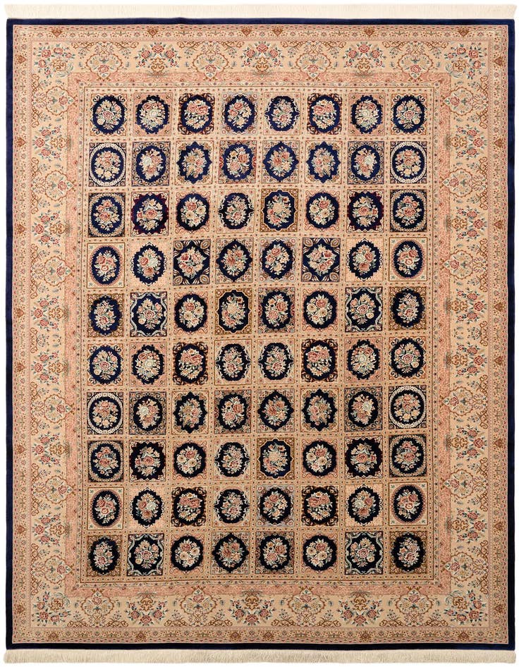 Detail image of 8' x 11' 3 Ghom Design Rug