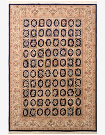 8' x 11' 3 Ghom Design Rug