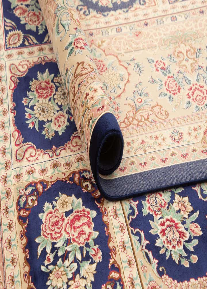 8' x 11' 3 Ghom Design Rug