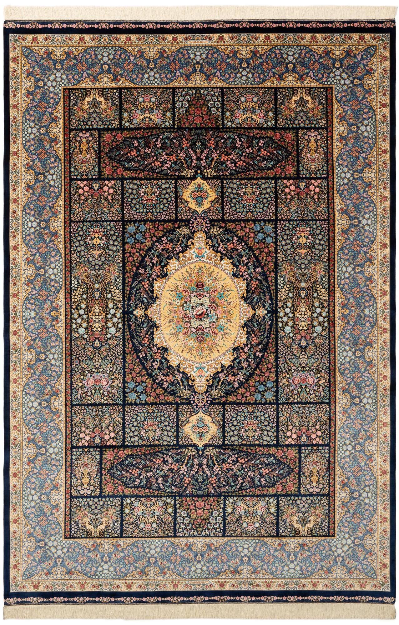 6' 5 x 9' 7 Ghom Design Rug