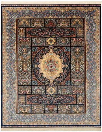 6' 5 x 9' 7 Ghom Design Rug